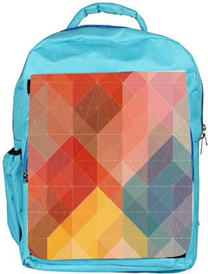 

Snoogg Eco Friendly Canvas Geometic Formations Colourful Backpack Rucksack School Travel Unisex Casual Canvas Bag Bookbag Satchel 5 L Backpack(Blue)