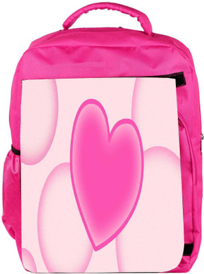 

Snoogg Eco Friendly Canvas Pink Heart Designer Backpack Rucksack School Travel Unisex Casual Canvas Bag Bookbag Satchel 5 L Backpack(Pink)