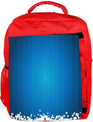 

Snoogg Eco Friendly Canvas White Hearts Designer Backpack Rucksack School Travel Unisex Casual Canvas Bag Bookbag Satchel 5 L Backpack(Red)