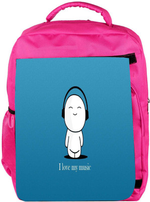 

Snoogg Eco Friendly Canvas I Love My Music Designer Backpack Rucksack School Travel Unisex Casual Canvas Bag Bookbag Satchel 5 L Backpack(Pink)