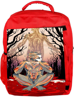 

Snoogg Eco Friendly Canvas Thinker'S Soul Backpack Rucksack School Travel Unisex Casual Canvas Bag Bookbag Satchel 5 L Backpack(Red)
