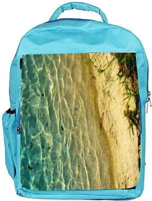

Snoogg Eco Friendly Canvas Clear Sea Beach Designer Backpack Rucksack School Travel Unisex Casual Canvas Bag Bookbag Satchel 5 L Backpack(Blue)