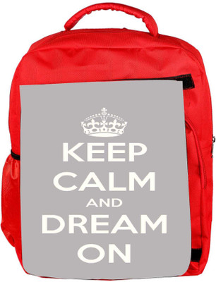 

Snoogg Eco Friendly Canvas Keep Calm And Dream On Backpack Rucksack School Travel Unisex Casual Canvas Bag Bookbag Satchel 5 L Backpack(Red)