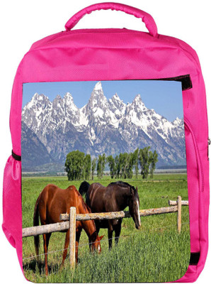 

Snoogg Eco Friendly Canvas Lite And Brown Horse Designer Backpack Rucksack School Travel Unisex Casual Canvas Bag Bookbag Satchel 5 L Backpack(Pink)
