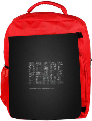 

Snoogg Eco Friendly Canvas Peace Designer Backpack Rucksack School Travel Unisex Casual Canvas Bag Bookbag Satchel 5 L Backpack(Red)