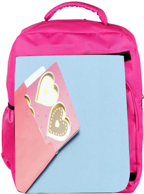 

Snoogg Eco Friendly Canvas Heart Of Cards Designer Backpack Rucksack School Travel Unisex Casual Canvas Bag Bookbag Satchel 5 L Backpack(Pink)