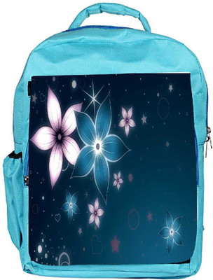 Snoogg Eco Friendly Canvas Heart And Stars Designer Backpack Rucksack School Travel Unisex Casual Canvas Bag Bookbag Satchel 5 L Backpack(Blue)