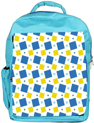 

Snoogg Eco Friendly Canvas Blue And Yellow Blocks Designer Backpack Rucksack School Travel Unisex Casual Canvas Bag Bookbag Satchel 5 L Backpack(Blue)