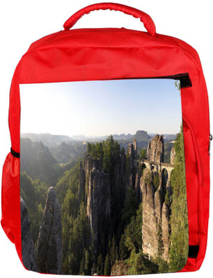 

Snoogg Eco Friendly Canvas Hill Tops Designer Backpack Rucksack School Travel Unisex Casual Canvas Bag Bookbag Satchel 5 L Backpack(Red)