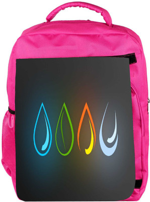 

Snoogg Eco Friendly Canvas The Four Elements Minimalistic Designer Backpack Rucksack School Travel Unisex Casual Canvas Bag Bookbag Satchel 5 L Backpack(Pink)