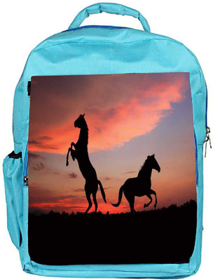 

Snoogg Eco Friendly Canvas Standing Horse Designer Backpack Rucksack School Travel Unisex Casual Canvas Bag Bookbag Satchel 5 L Backpack(Blue)