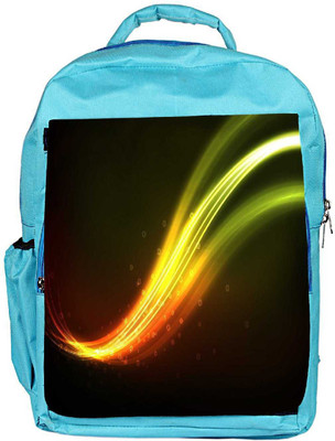 

Snoogg Eco Friendly Canvas Green Waves Design Designer Backpack Rucksack School Travel Unisex Casual Canvas Bag Bookbag Satchel 5 L Backpack(Blue)