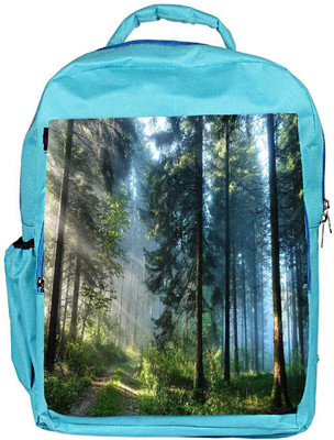 

Snoogg Eco Friendly Canvas Morning Forest Designer Backpack Rucksack School Travel Unisex Casual Canvas Bag Bookbag Satchel 5 L Backpack(Blue)
