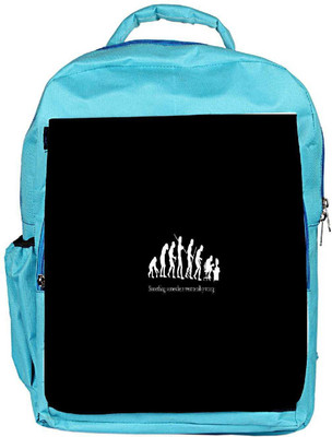 

Snoogg Eco Friendly Canvas Evolution Designer Backpack Rucksack School Travel Unisex Casual Canvas Bag Bookbag Satchel 5 L Backpack(Blue)