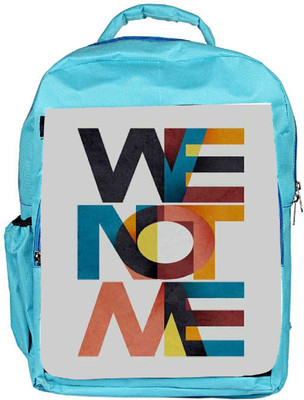 Snoogg Eco Friendly Canvas We Not Me Backpack Rucksack School Travel Unisex Casual Canvas Bag Bookbag Satchel 5 L Backpack(Blue)