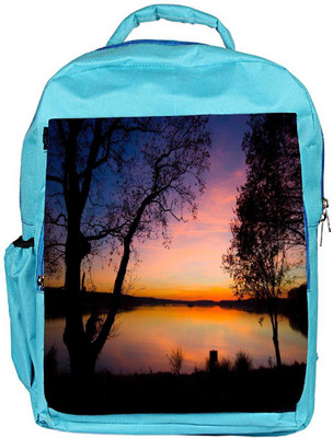 

Snoogg Eco Friendly Canvas Trees At Night Designer Backpack Rucksack School Travel Unisex Casual Canvas Bag Bookbag Satchel 5 L Backpack(Blue)
