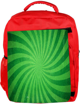 

Snoogg Eco Friendly Canvas Abstract Green Design Designer Backpack Rucksack School Travel Unisex Casual Canvas Bag Bookbag Satchel 5 L Backpack(Red)