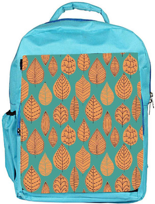 

Snoogg Eco Friendly Canvas Orange Leaves Designer Backpack Rucksack School Travel Unisex Casual Canvas Bag Bookbag Satchel 5 L Backpack(Blue)
