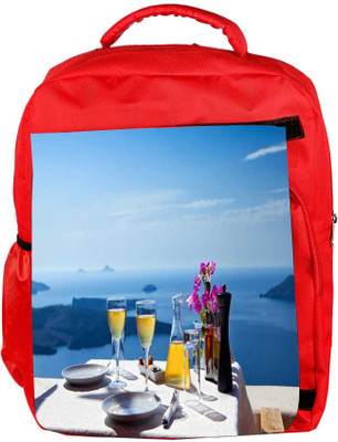 

Snoogg Eco Friendly Canvas Yellow Drinks Designer Backpack Rucksack School Travel Unisex Casual Canvas Bag Bookbag Satchel 5 L Backpack(Red)