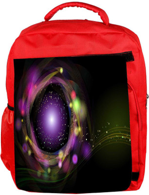 

Snoogg Eco Friendly Canvas Sparkling Circle Design Designer Backpack Rucksack School Travel Unisex Casual Canvas Bag Bookbag Satchel 5 L Backpack(Red)