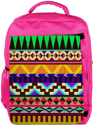 

Snoogg Eco Friendly Canvas Aztec Big Flow Backpack Rucksack School Travel Unisex Casual Canvas Bag Bookbag Satchel 5 L Backpack(Pink)