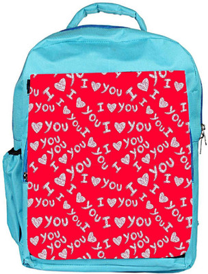 

Snoogg Eco Friendly Canvas I Love You Red Pattern Designer Backpack Rucksack School Travel Unisex Casual Canvas Bag Bookbag Satchel 5 L Backpack(Blue)