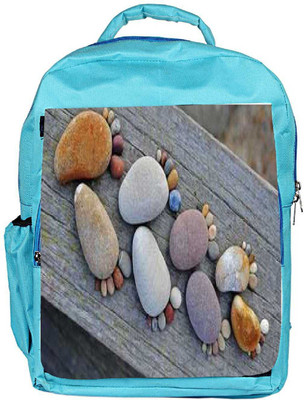 

Snoogg Eco Friendly Canvas Pebble Steps Backpack Rucksack School Travel Unisex Casual Canvas Bag Bookbag Satchel 5 L Backpack(Blue)