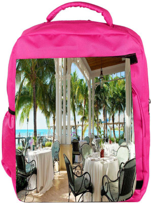 

Snoogg Eco Friendly Canvas Black Chairs Designer Backpack Rucksack School Travel Unisex Casual Canvas Bag Bookbag Satchel 5 L Backpack(Pink)