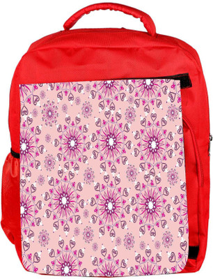 

Snoogg Eco Friendly Canvas Pink Pattern Designer Backpack Rucksack School Travel Unisex Casual Canvas Bag Bookbag Satchel 5 L Backpack(Red)