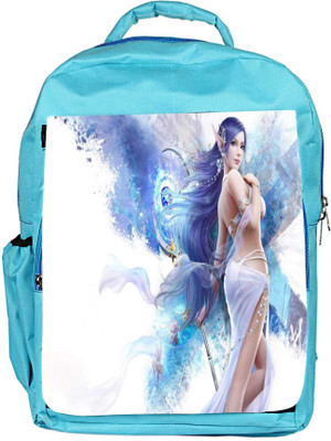 

Snoogg Eco Friendly Canvas Jap Angel Backpack Rucksack School Travel Unisex Casual Canvas Bag Bookbag Satchel 5 L Backpack(Blue)