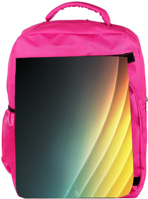 

Snoogg Eco Friendly Canvas Lite Yellow Color Strips Designer Backpack Rucksack School Travel Unisex Casual Canvas Bag Bookbag Satchel 5 L Backpack(Pink)