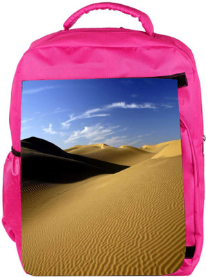 

Snoogg Eco Friendly Canvas Desert Sand Designer Backpack Rucksack School Travel Unisex Casual Canvas Bag Bookbag Satchel 5 L Backpack(Pink)