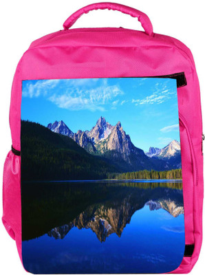 

Snoogg Eco Friendly Canvas Mirror Image Of Mountain Designer Backpack Rucksack School Travel Unisex Casual Canvas Bag Bookbag Satchel 5 L Backpack(Pink)