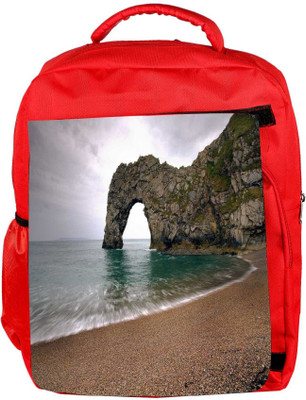 

Snoogg Eco Friendly Canvas Ocean View Path Designer Backpack Rucksack School Travel Unisex Casual Canvas Bag Bookbag Satchel 5 L Backpack(Red)
