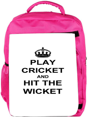 

Snoogg Eco Friendly Canvas Play Cricket And Hit Wicket White Backpack Rucksack School Travel Unisex Casual Canvas Bag Bookbag Satchel 5 L Backpack(Pink)