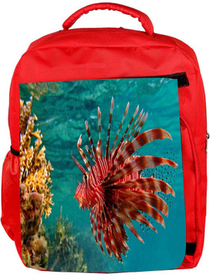 

Snoogg Eco Friendly Canvas Red Fish Designer Backpack Rucksack School Travel Unisex Casual Canvas Bag Bookbag Satchel 5 L Backpack(Red)