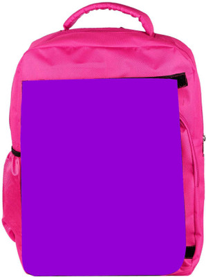 

Snoogg Eco Friendly Canvas Plain Purple Designer Backpack Rucksack School Travel Unisex Casual Canvas Bag Bookbag Satchel 5 L Backpack(Pink)