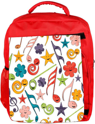 

Snoogg Eco Friendly Canvas Smiley Strings Designer Backpack Rucksack School Travel Unisex Casual Canvas Bag Bookbag Satchel 5 L Backpack(Red)