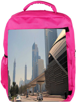 

Snoogg Eco Friendly Canvas Cars On Road Designer Backpack Rucksack School Travel Unisex Casual Canvas Bag Bookbag Satchel 5 L Backpack(Pink)