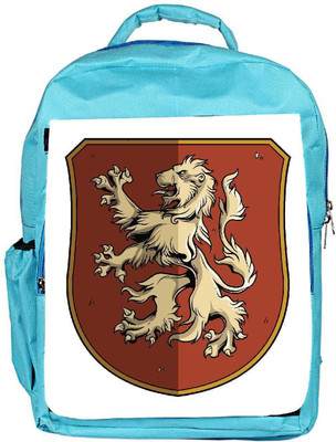 Snoogg Eco Friendly Canvas Crests Vector Element Backpack Rucksack School Travel Unisex Casual Canvas Bag Bookbag Satchel 5 L Backpack(Blue)