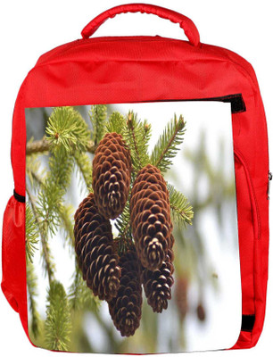 

Snoogg Eco Friendly Canvas Brown Flower Designer Backpack Rucksack School Travel Unisex Casual Canvas Bag Bookbag Satchel 5 L Backpack(Red)