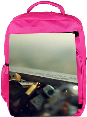 

Snoogg Eco Friendly Canvas Locker Bridge Backpack Rucksack School Travel Unisex Casual Canvas Bag Bookbag Satchel 5 L Backpack(Pink)
