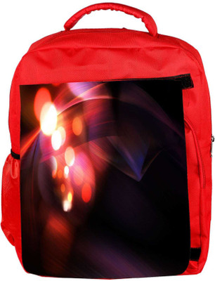 

Snoogg Eco Friendly Canvas Glowing Lines And Circles Designer Backpack Rucksack School Travel Unisex Casual Canvas Bag Bookbag Satchel 5 L Backpack(Red)