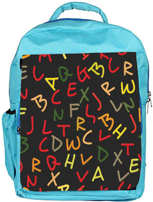 

Snoogg Eco Friendly Canvas Mixed Color Alphabets Designer Backpack Rucksack School Travel Unisex Casual Canvas Bag Bookbag Satchel 5 L Backpack(Blue)