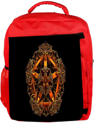 

Snoogg Eco Friendly Canvas Fractal Jewel Designer Backpack Rucksack School Travel Unisex Casual Canvas Bag Bookbag Satchel 5 L Backpack(Red)