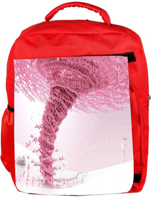 

Snoogg Eco Friendly Canvas Pink Cyclone Designer Backpack Rucksack School Travel Unisex Casual Canvas Bag Bookbag Satchel 5 L Backpack(Red)
