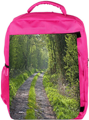 

Snoogg Eco Friendly Canvas Abstract Pathway Designer Backpack Rucksack School Travel Unisex Casual Canvas Bag Bookbag Satchel 5 L Backpack(Pink)