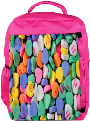 

Snoogg Eco Friendly Canvas Daily Candy Backpack Rucksack School Travel Unisex Casual Canvas Bag Bookbag Satchel 5 L Backpack(Pink)