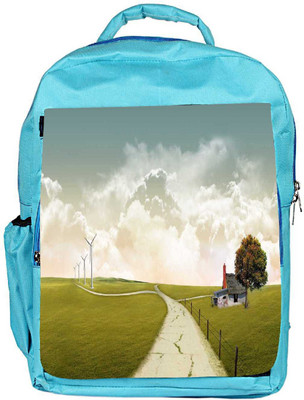 

Snoogg Eco Friendly Canvas Pathway Road Designer Backpack Rucksack School Travel Unisex Casual Canvas Bag Bookbag Satchel 5 L Backpack(Blue)