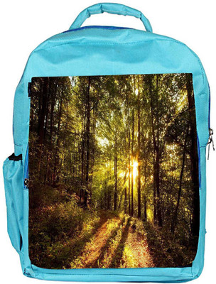 

Snoogg Eco Friendly Canvas Forest In Day Designer Backpack Rucksack School Travel Unisex Casual Canvas Bag Bookbag Satchel 5 L Backpack(Blue)